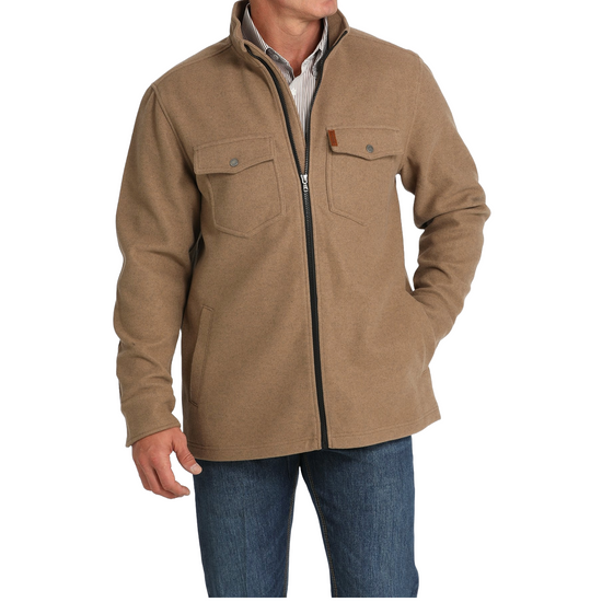 Cinch Men's Brushed Knit Khaki Shirt Jacket MWJ1907002