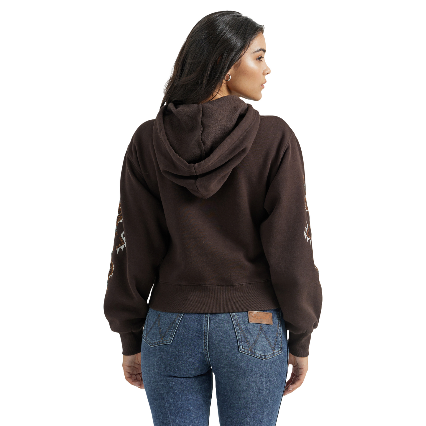 Wrangler Ladies Retro® Graphic Dark Brown Punchy Hoodie 112353120