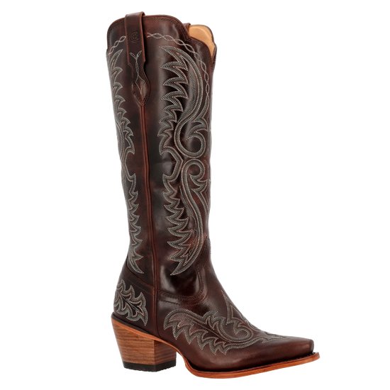 Durango Ladies Women's Crush Embroidered Tall Brown Western Boot DRD0470