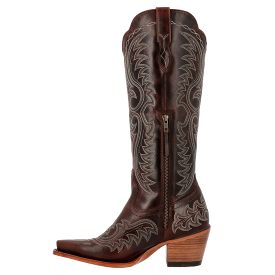 Durango Ladies Women's Crush Embroidered Tall Brown Western Boot DRD0470