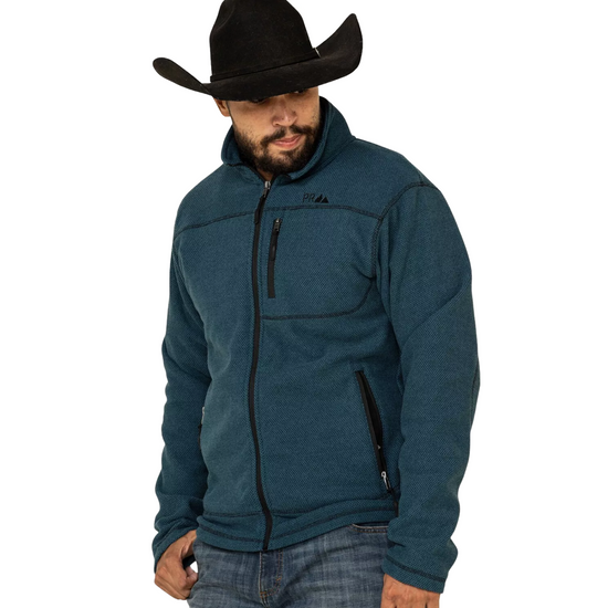 Powder River Outfitters Mens Teal Waffle Melange Jacket DM92C04101-81