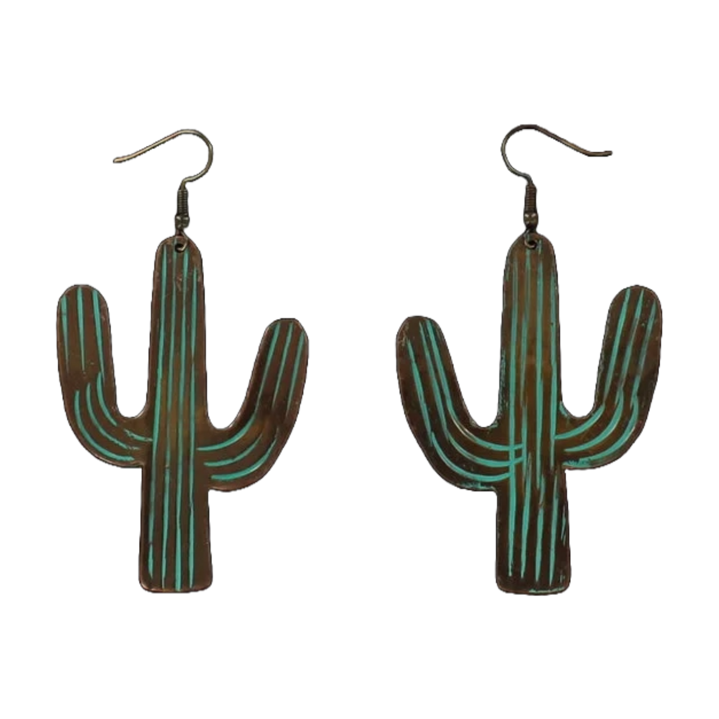 Blazin Roxx Patina Cactus Earrings 29176