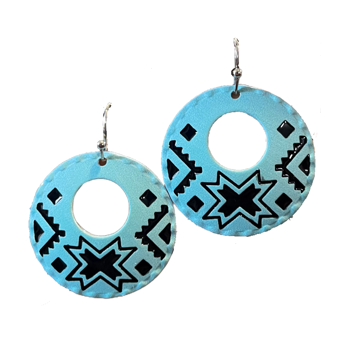 Blazin Roxx Ladies Turquoise & Black Earrings 3056963