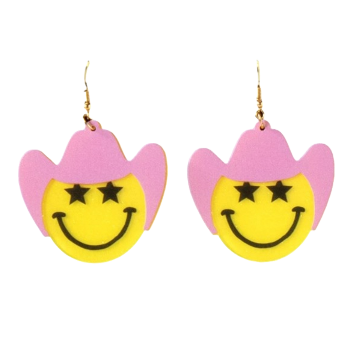 Silver Strike Ladies Smiley Cowboy Earrings D460017997