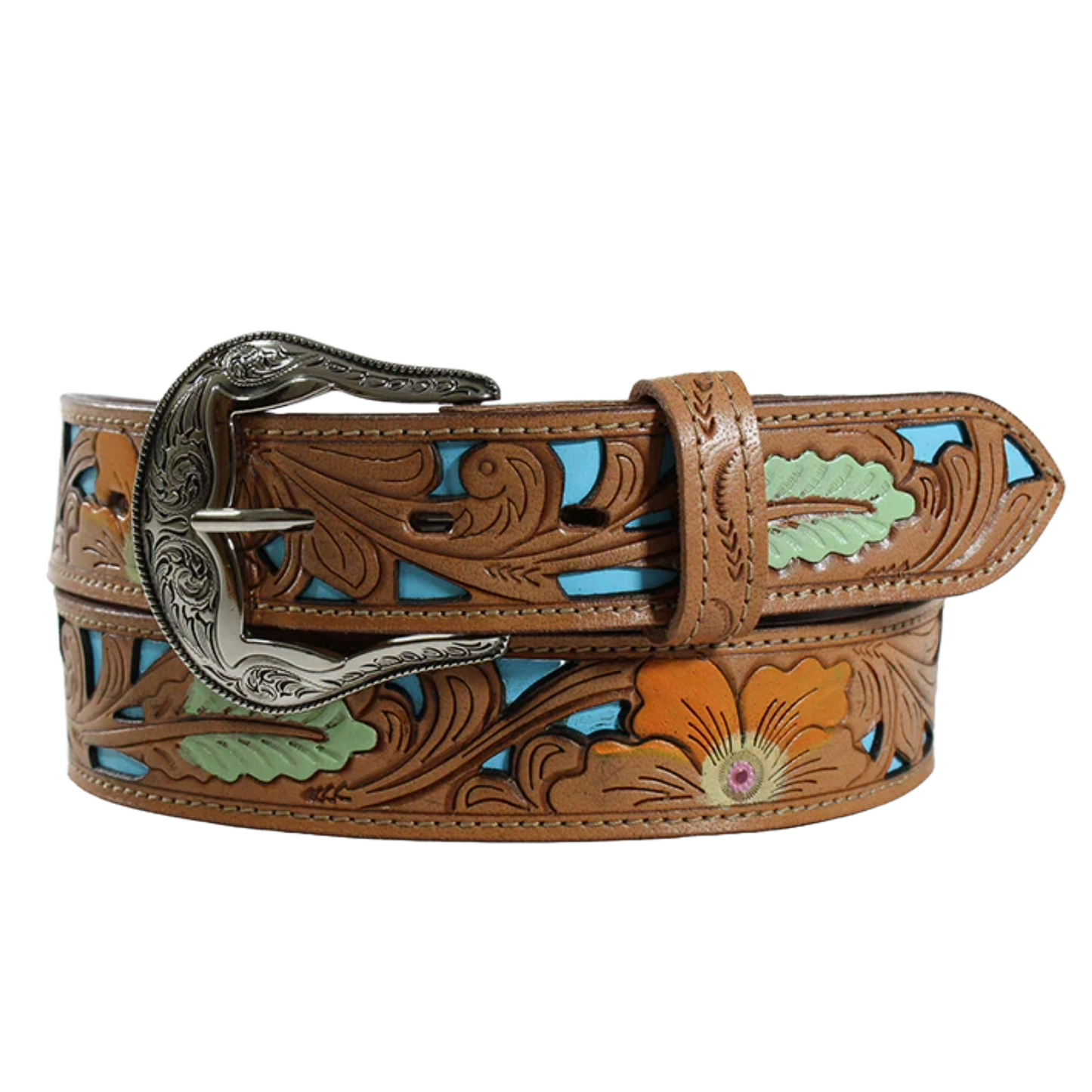 Ariat Ladies Hand Painted Floral Western Belt A1590308