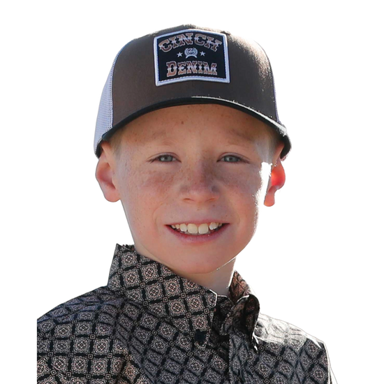 Cinch Boy's Flexfit Logo Patch Brown Trucker Cap MCC0606030