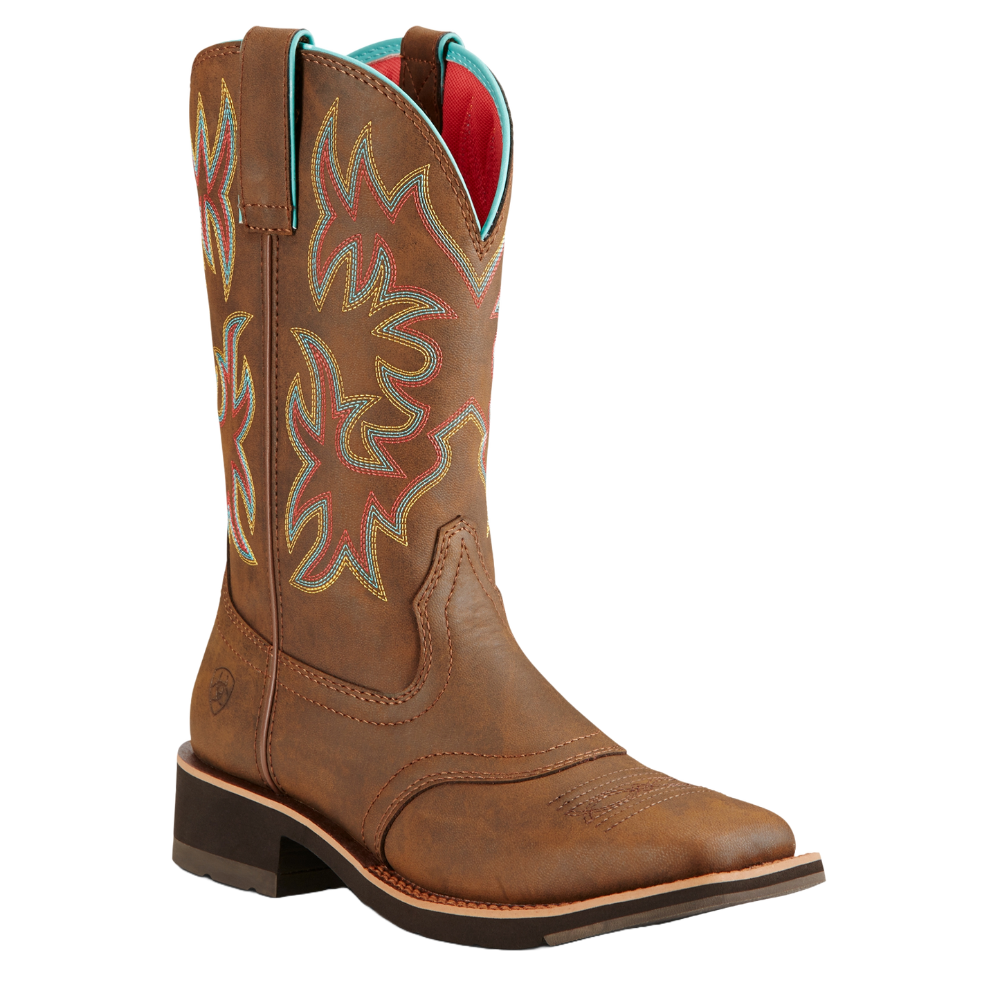 Ariat Ladies Delilah Square Toe Toasted Brown Western Boots 10018676