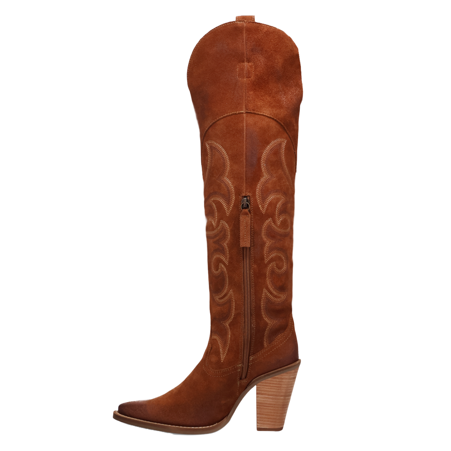 Dingo Ladies Primadonna Suede Snip Toe Brown Tall Western Boots DI2190-BN