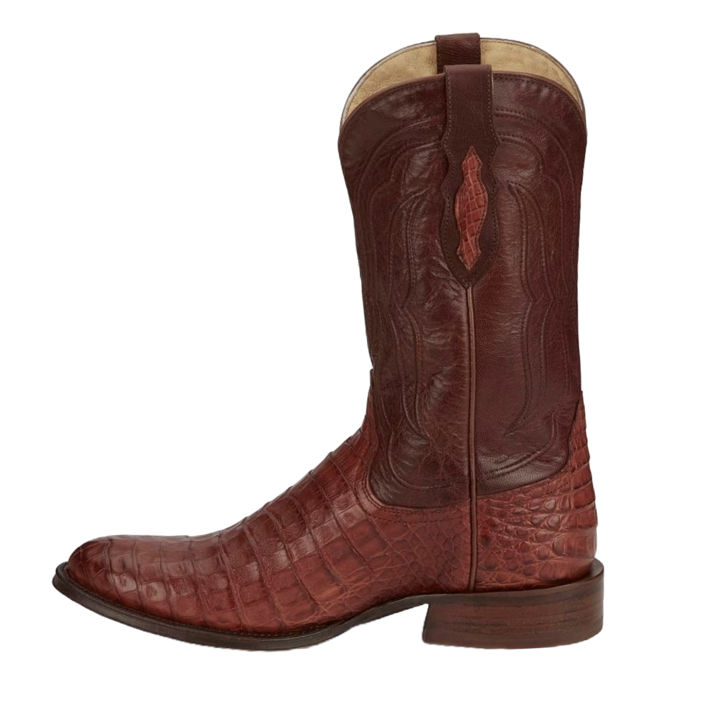 Tony Lama Men's Tremaine Cognac Goat & Caiman Belly Brown Boots DR5260