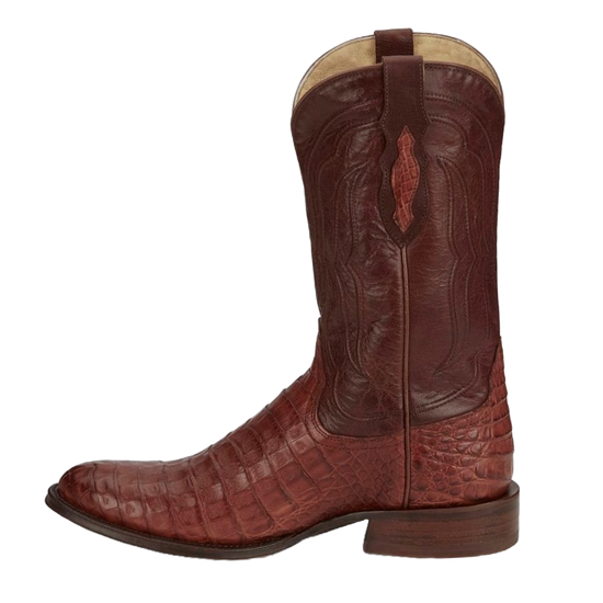 Tony Lama Men's Tremaine Cognac Goat & Caiman Belly Brown Boots DR5260