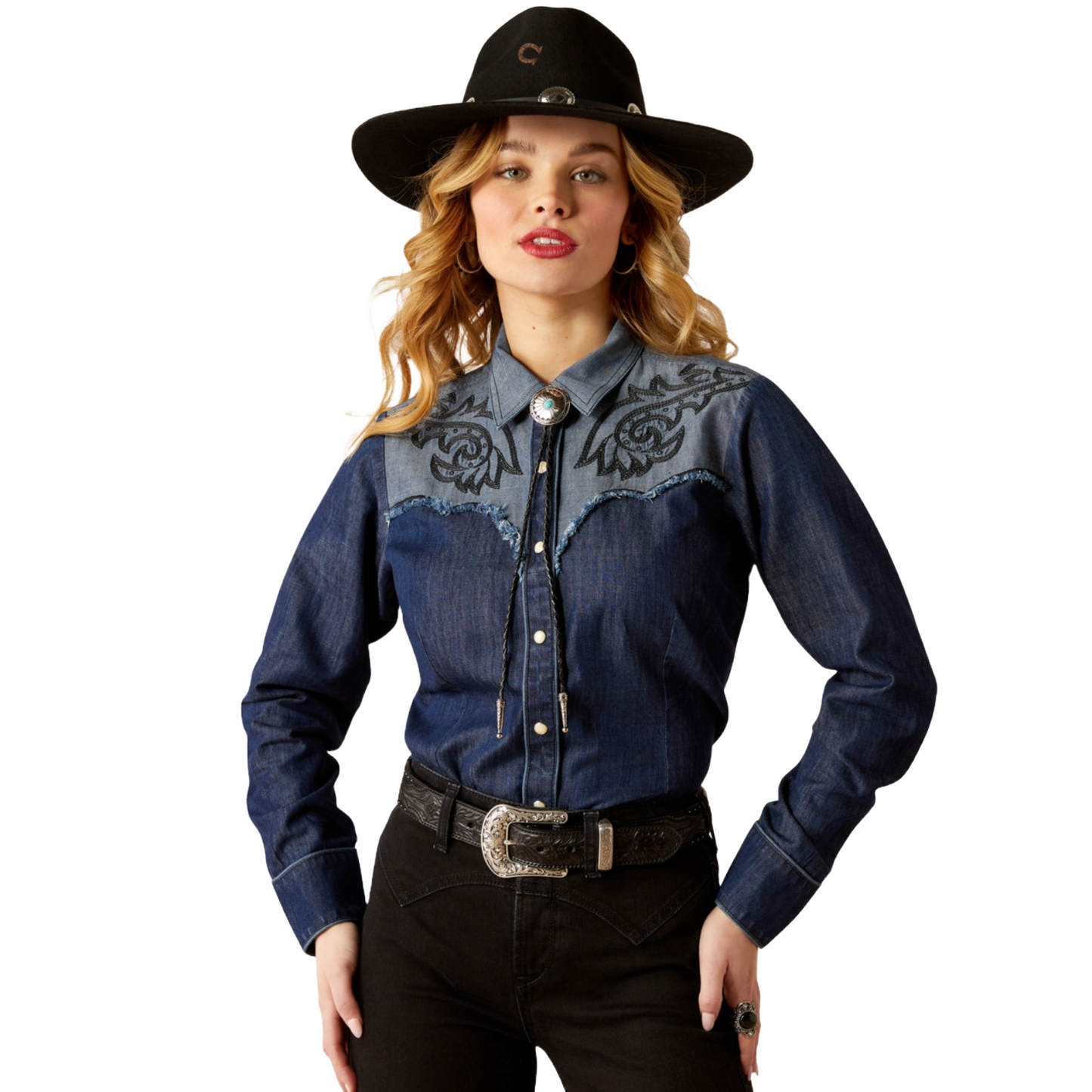 Ariat Ladies Second Fiddle Medium Blue Snap Shirt 10053977