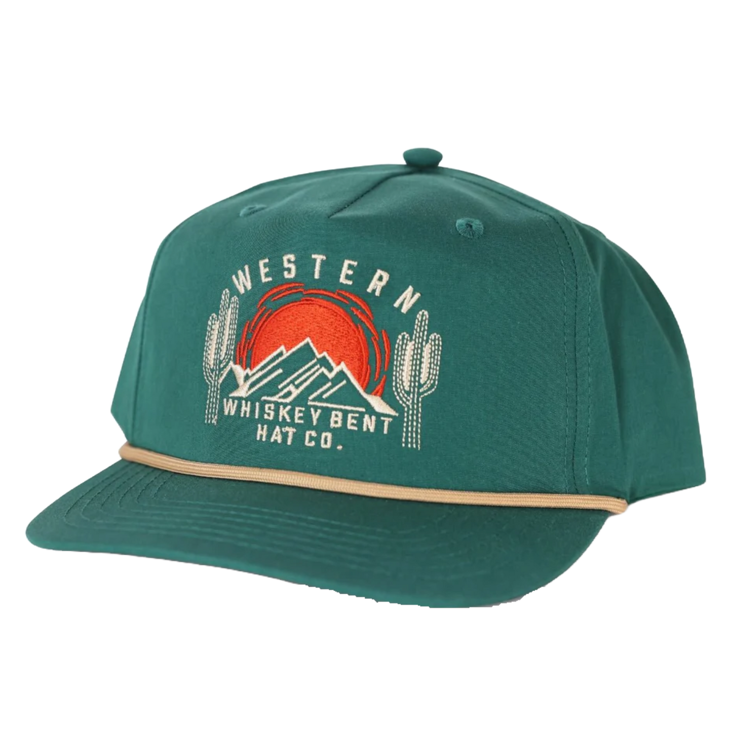 Whiskey Bent Men's Western 5-Panel Evergreen Snapback Hat EVERGRN