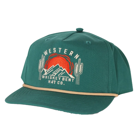 Whiskey Bent Men's Western 5-Panel Evergreen Snapback Hat EVERGRN