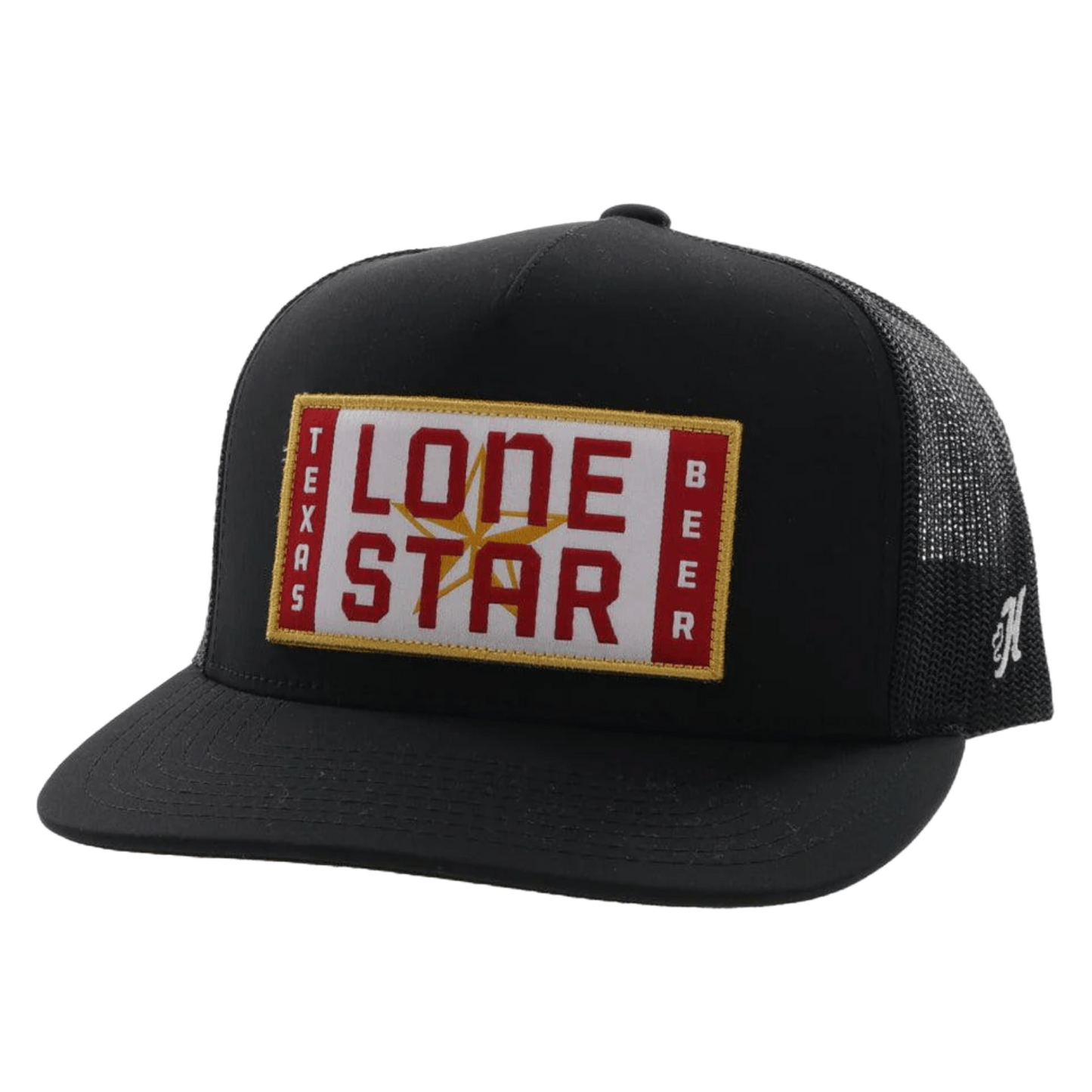 Hooey Men's Lone Star 5-Panel Black Snapback Hat LS016T-BK