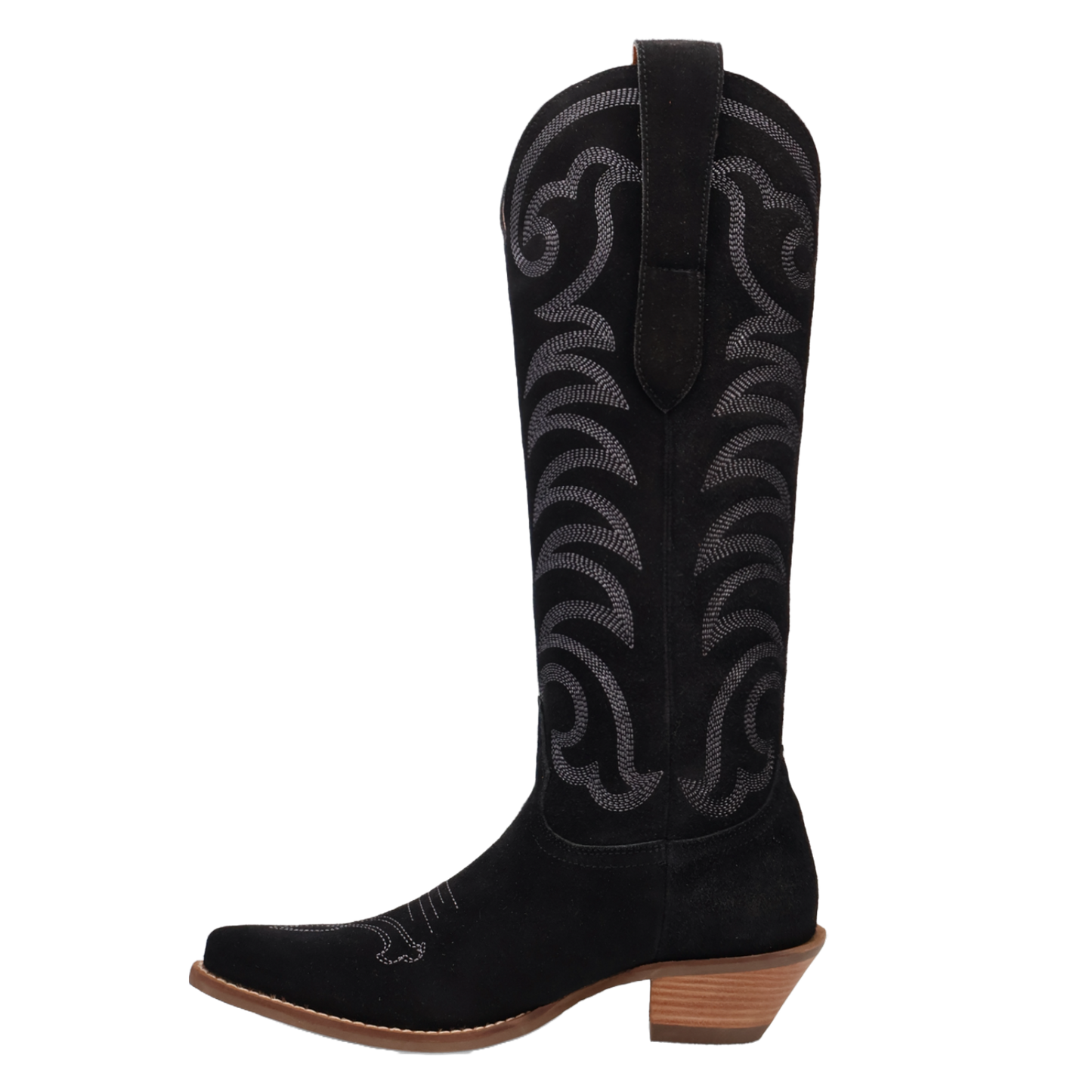 Dingo Ladies Movin' On Suede Black Tall Western Boots DI2184-BK