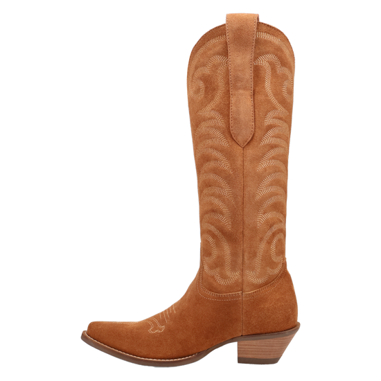 Dingo Ladies Movin' On Suede Camel Tall Western Boots DI2184-CM