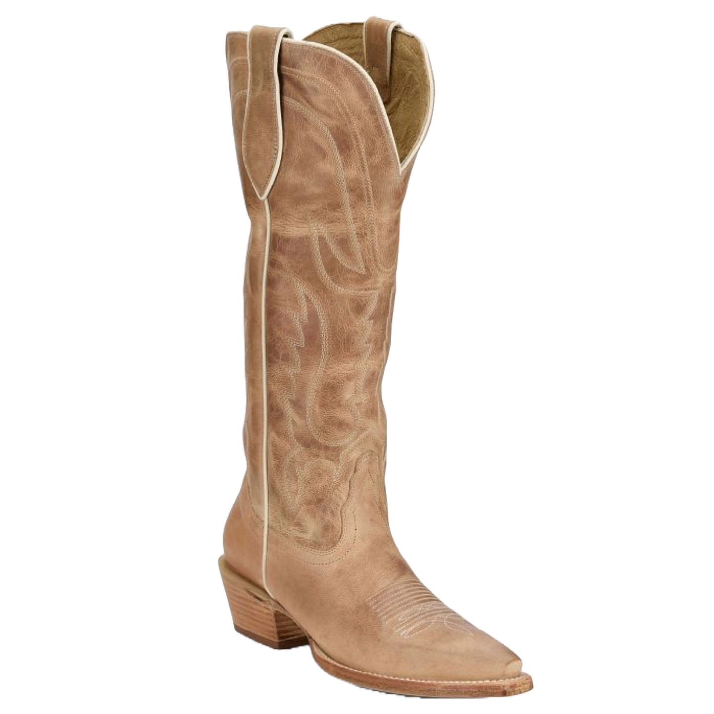 Tony Lama Ladies Jess Goat Leather Tall Tan Western Boot DR4250