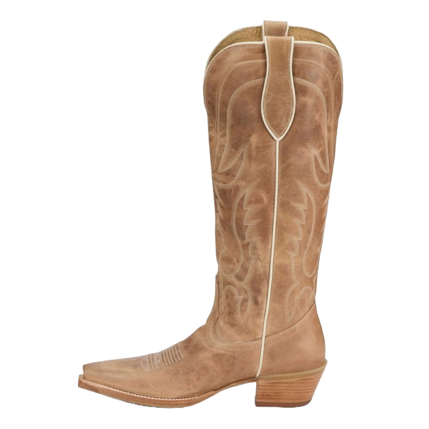 Tony Lama Ladies Jess Goat Leather Tall Tan Western Boot DR4250