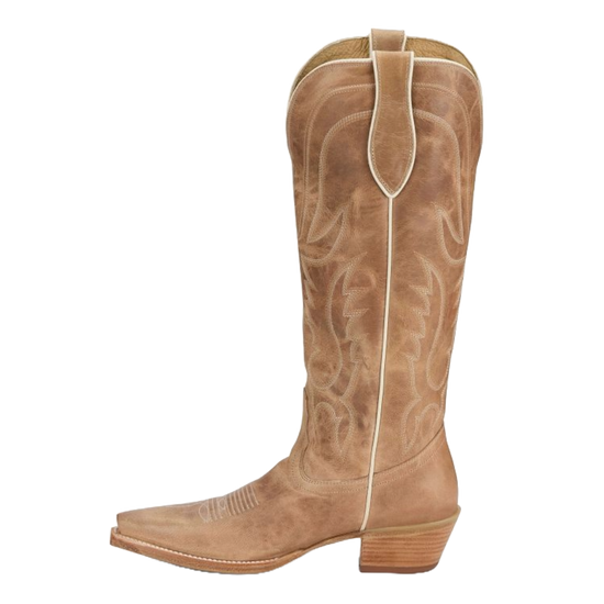 Tony Lama Ladies Jess Goat Leather Tall Tan Western Boot DR4250