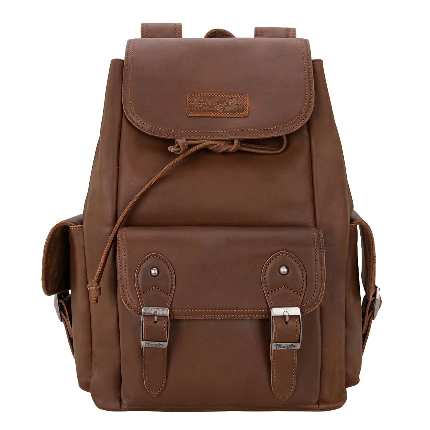 Wrangler Ladies 100% Genuine Leather Brown Backpack WG143-9110BR