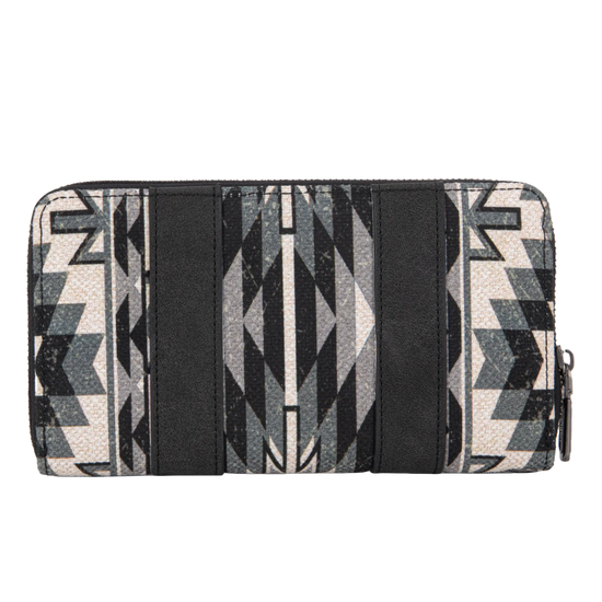 Wrangler Ladies Southwestern Art Print Black Wallet WG2213-W006BK