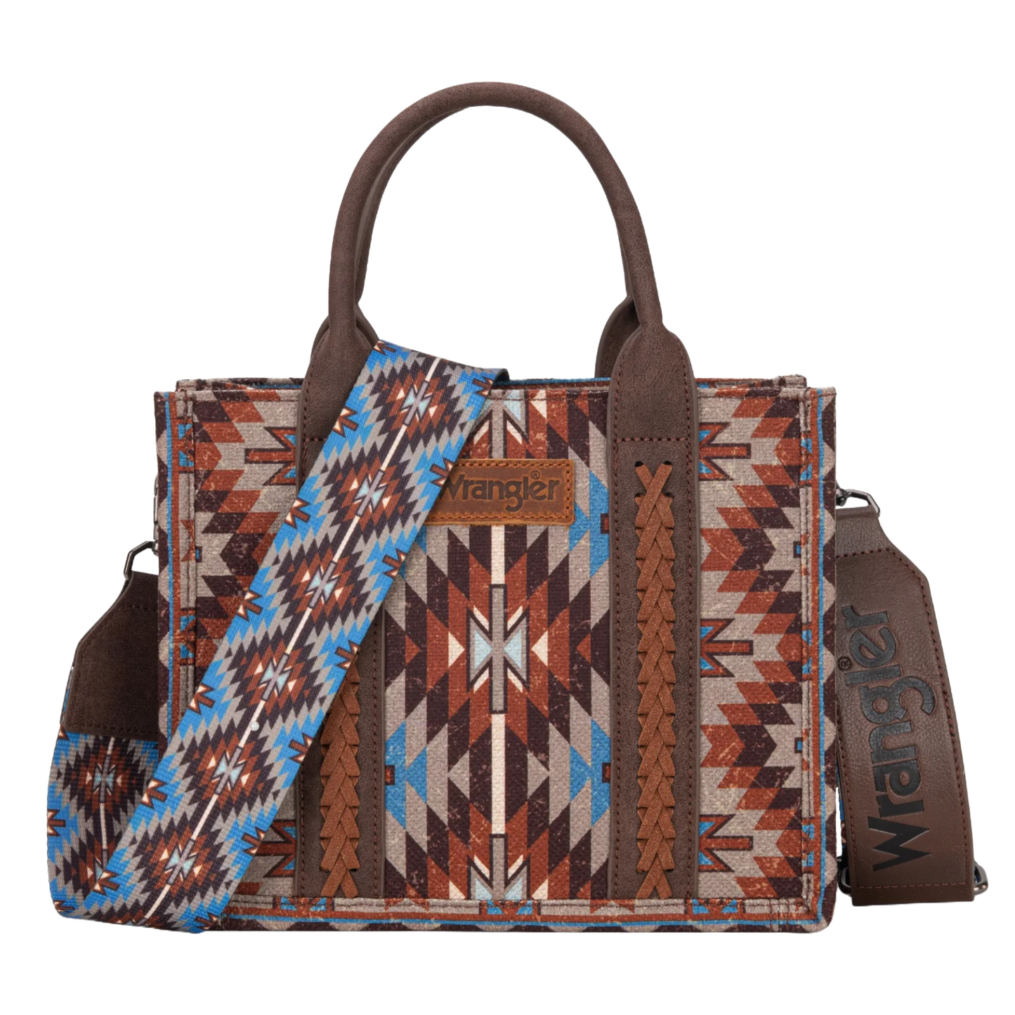 Wrangler Ladies Southwestern Pattern Dual Sided Print Coffee Tote Crossbody WG2213-8120SCF