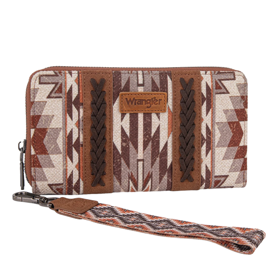 Wrangler Ladies Southwestern Aztec Brown Wallet WG2213-W006BR