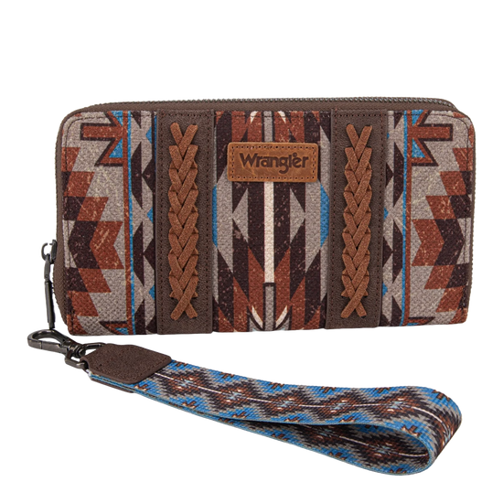 Wrangler Ladies Southwestern Aztec Coffee Brown Wallet WG2213-W006CF