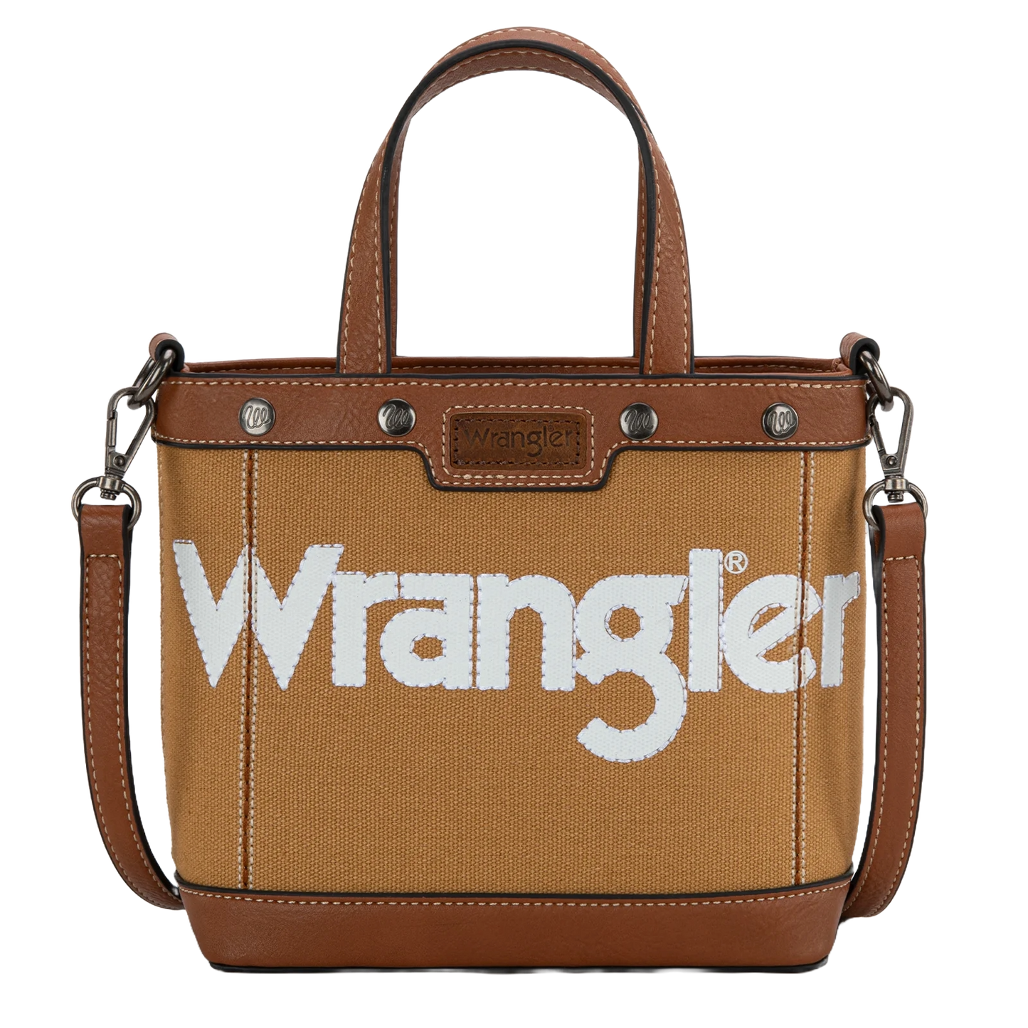 Wrangler Ladies Canvas Mini Top Handle Brown Tote Bag WG142-2005BR