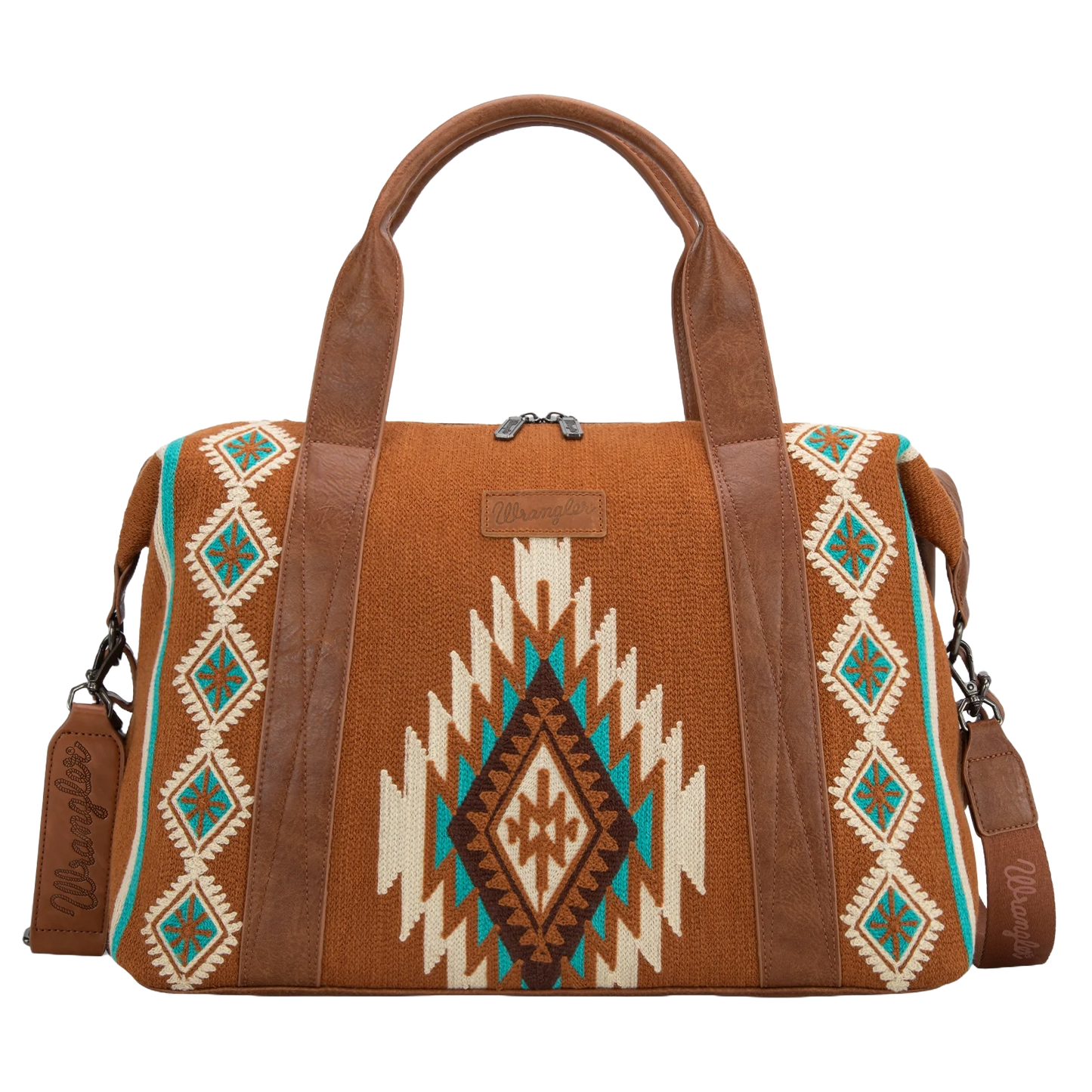 Wrangler Southwestern Print Brown Duffle Bag WG174-5110BR