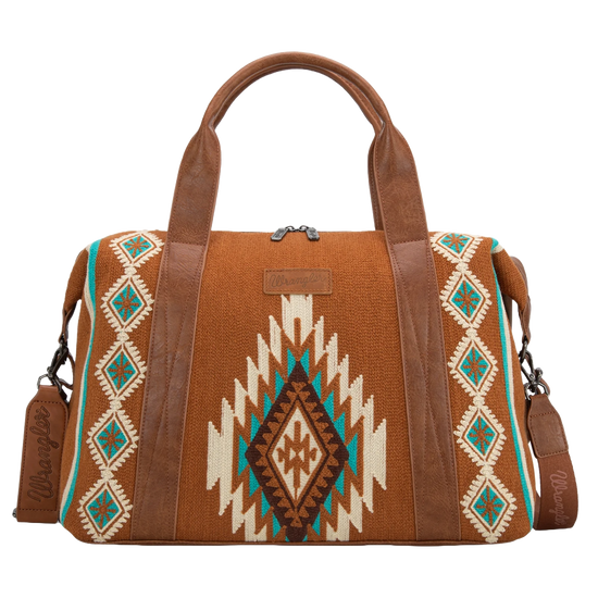 Wrangler Southwestern Print Brown Duffle Bag WG174-5110BR