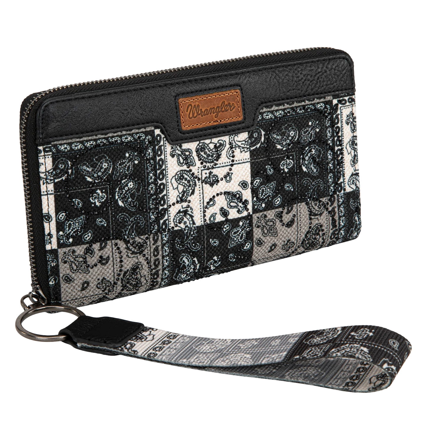 Wrangler Ladies Bandana Paisley Black Print Wallet WG138-W006BK