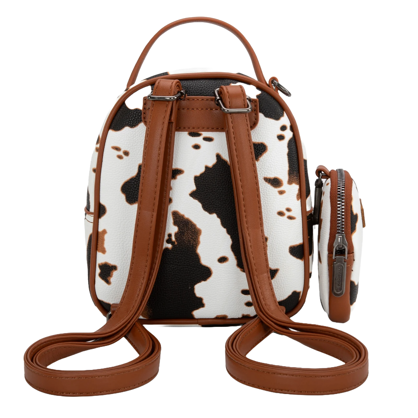 Wrangler Ladies Cow Print Mini Backpack With Coin Pouch WG133-8600BR