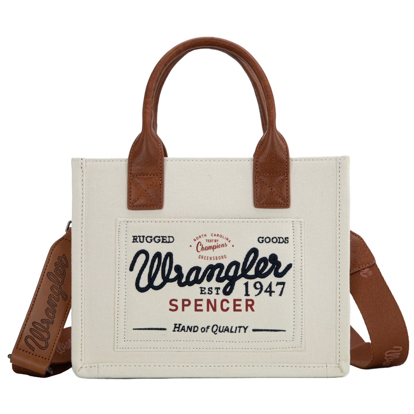 Wrangler Ladies Vintage Beige Canvas Crossbody Tote WG136-8120SBG