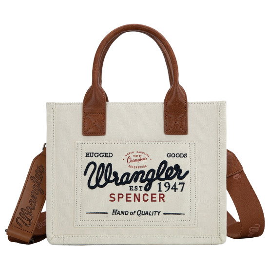 Wrangler Ladies Vintage Beige Canvas Crossbody Tote WG136-8120SBG