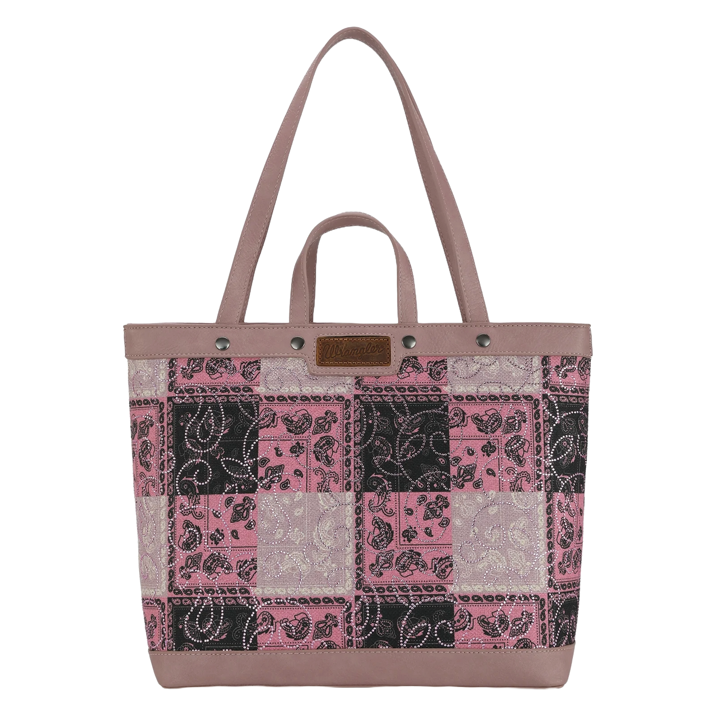 Wrangler Ladies Pink Paisley Pattern Dual Sided Print Tote WG138-2002PK