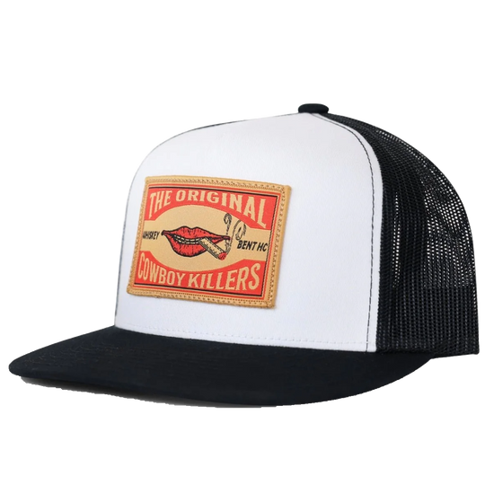 Whiskey Bent Men's Matchbox Black & White Snapback Hat MATBX-BLKW