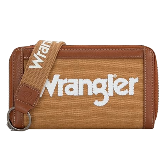 Wrangler Ladies Graphic Brown Wristlet Wallet WG142-W006BR