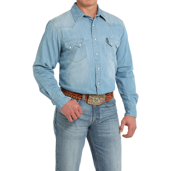 Cinch Mens Long Sleeve Denim Shirt MTW1301081