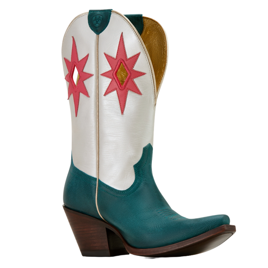 Ariat Ladies Starlight Turquoise & Pearly White Western Boot 10061313