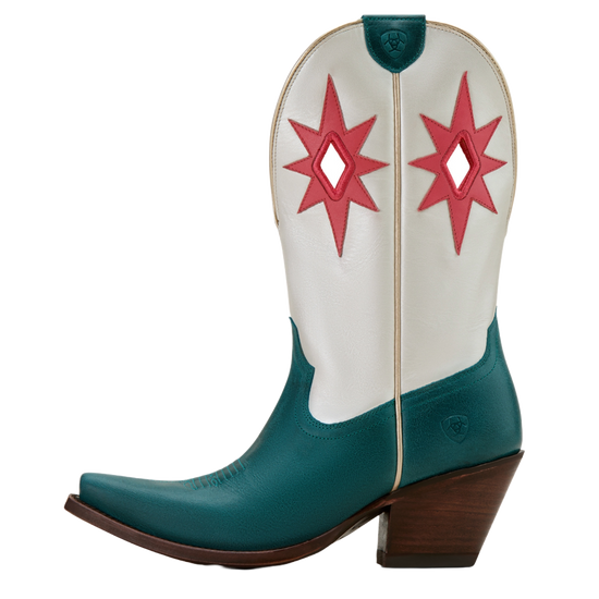 Ariat Ladies Starlight Turquoise & Pearly White Western Boot 10061313