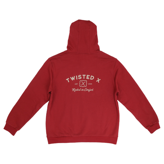 Twisted X Graphic Logo Barn Red Pullover Hoodie SWSHIRT003