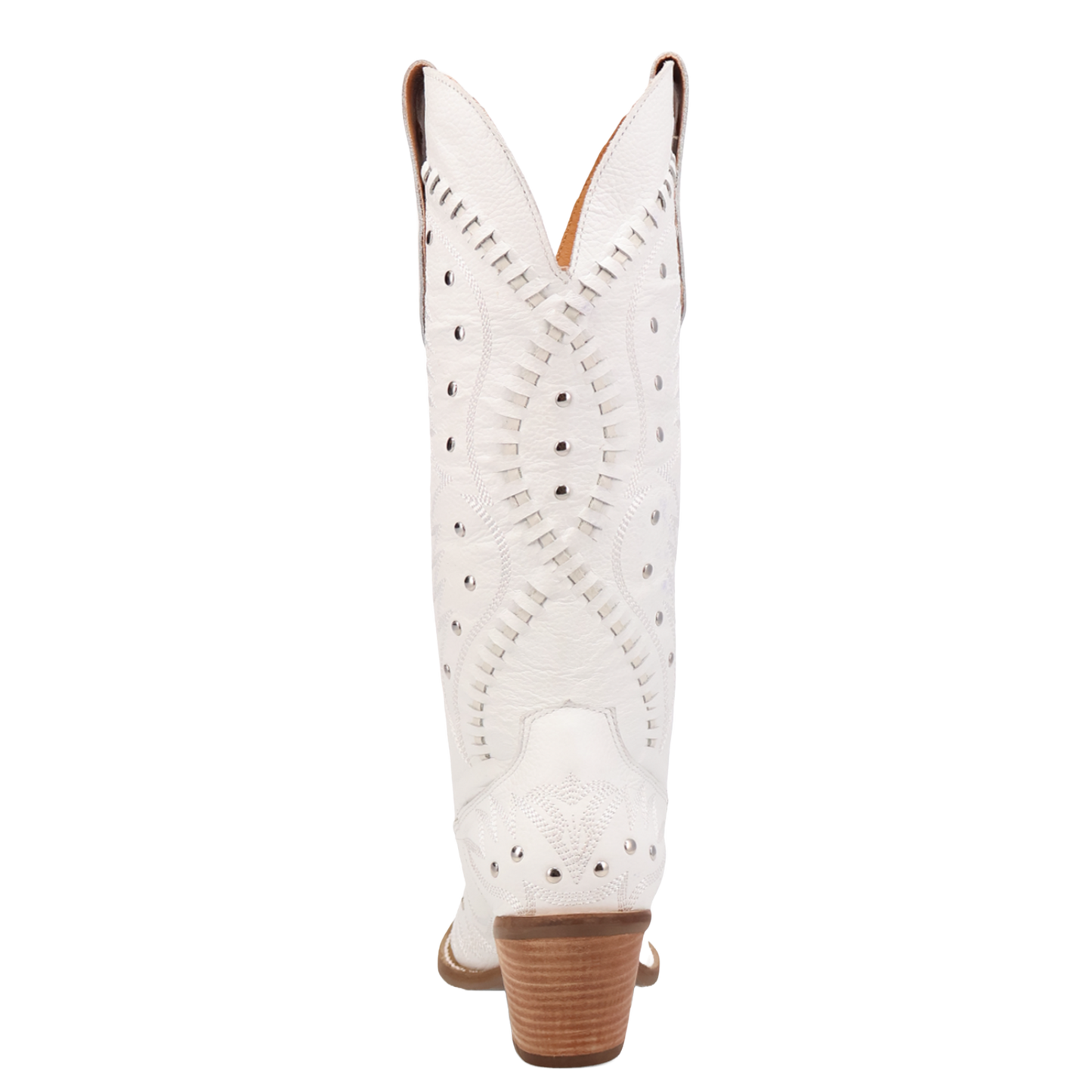 Dingo Ladies Pretty 'N Pink B-Lace White Western Tall Boots DI2220-WH