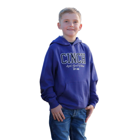 Cinch Boy's Logo Lead Don't Follow Purple Hoodie MWK7510008