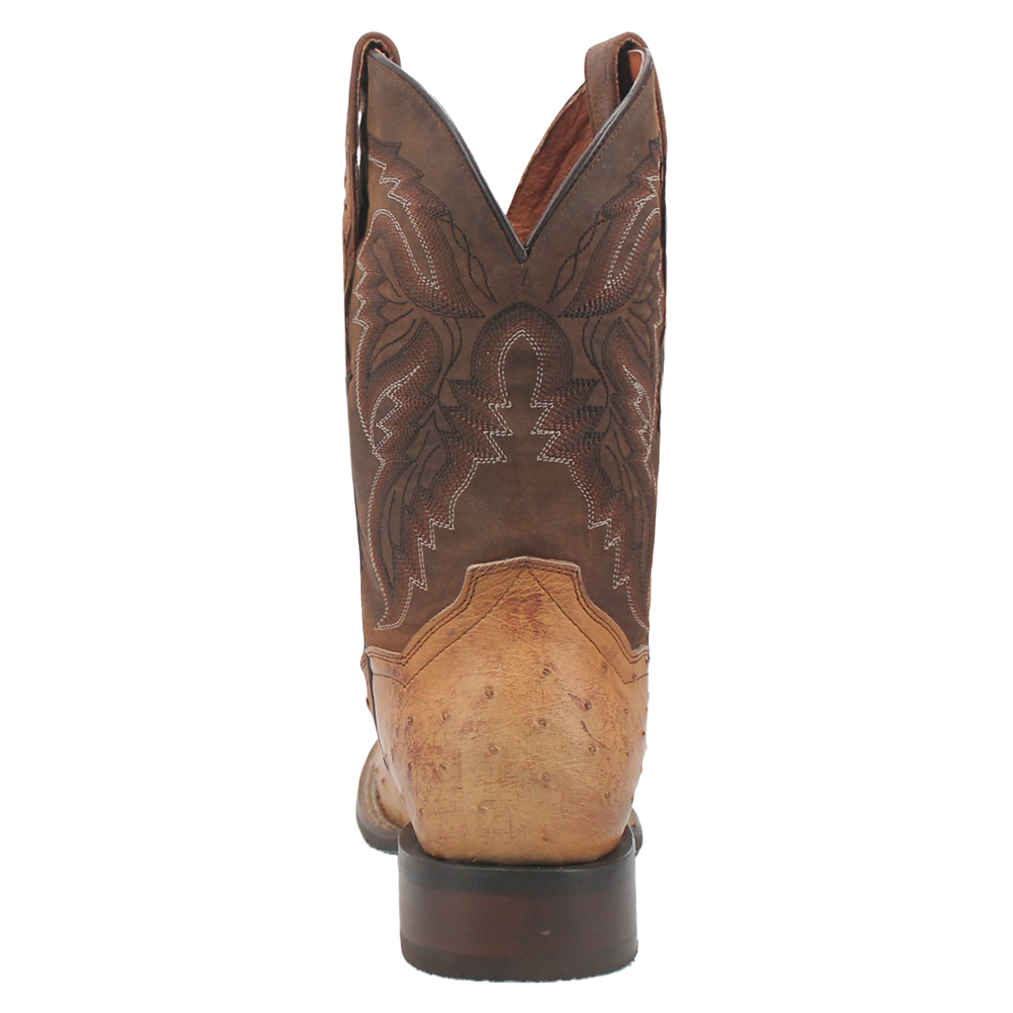 Dan Post Men's Alamosa Full Quill Ostrich Sand & Chocolate Boots DP4184