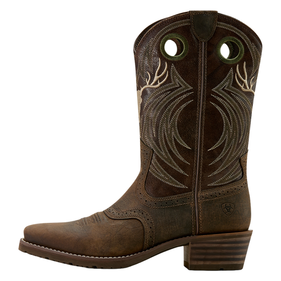 Ariat Men's Hybrid Roughstock Antler Wild Taupe Cowboy Boot 10061156