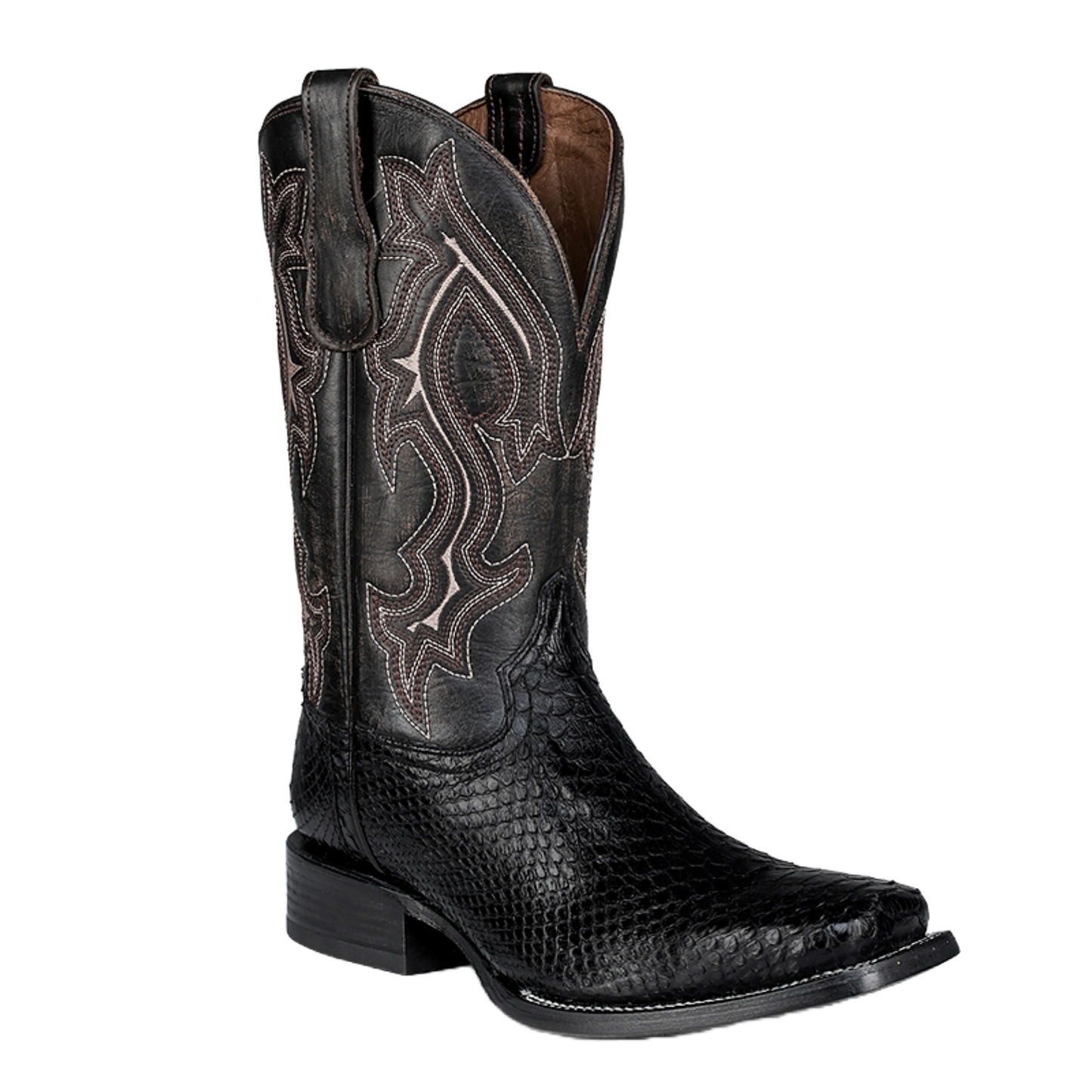 Circle G By Corral Men's Python Square Toe Black Western Boots L6209