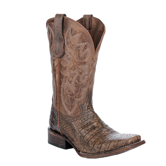 Circle G By Corral Men's Taupe Caiman Square Toe Western Boots L6193