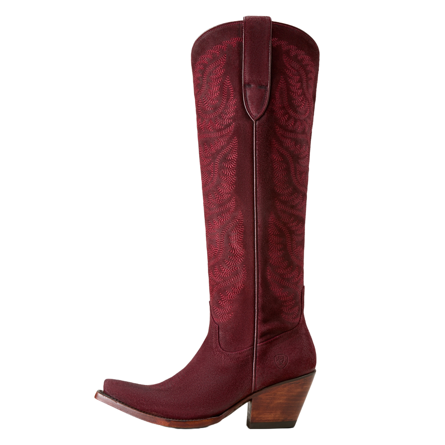 Ariat Ladies Laramie StretchFit Burgundy Suede Western Boot 10061356