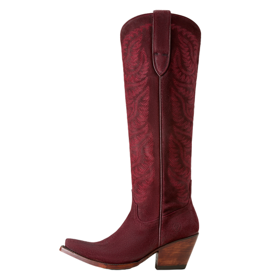 Ariat Ladies Laramie StretchFit Burgundy Suede Western Boot 10061356